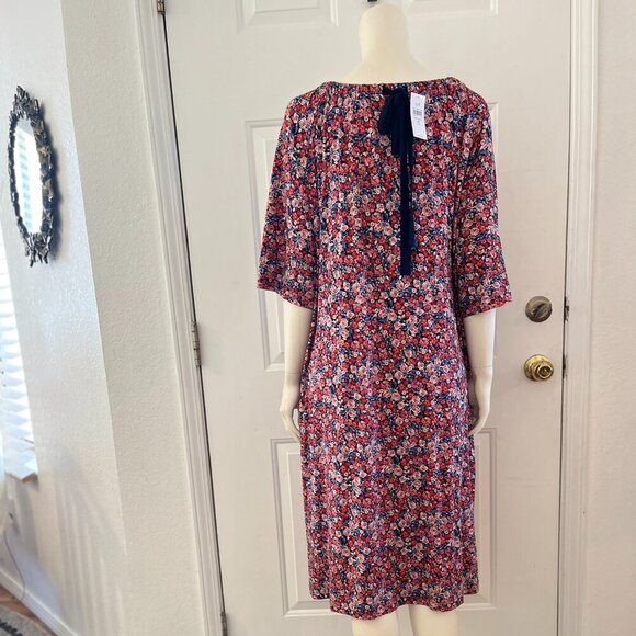 J.Jill Wearever Plus-Size Ditsy Floral Print-Spring Garden Midi Dress Sz 4x - Picture 5 of 11
